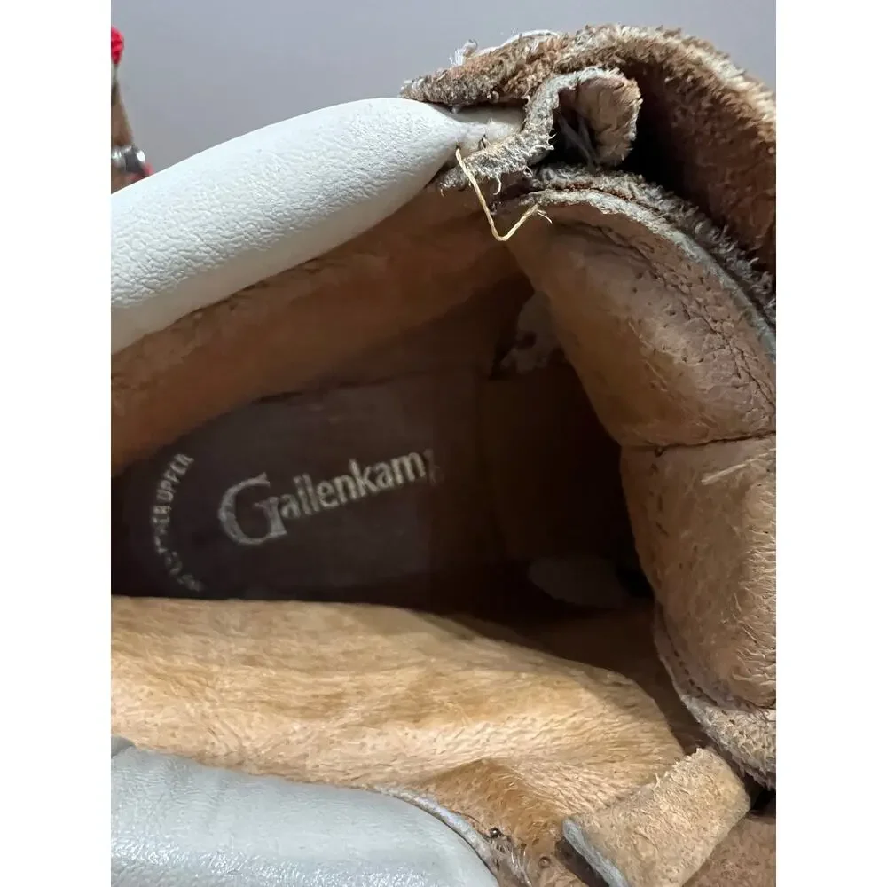 VTG Gallenkamp Hiking Boots Men Sz 6 Womens Sz 7.5 8 Tan Brown Vibram